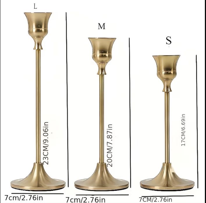 Високі свічники, колір мідь