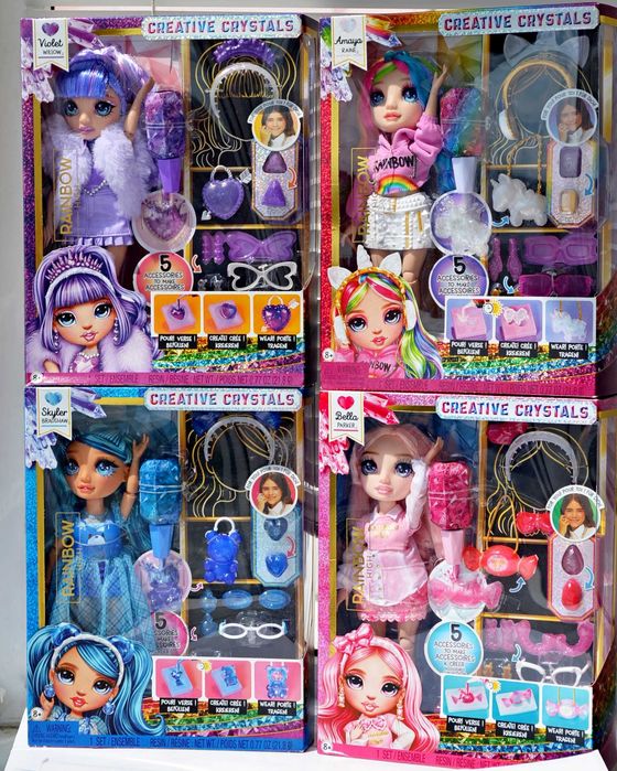 Ціни різні    Лялька Rainbow High Creative Crystals Bella Белла рожева крістал Creative Crystals Violet viola Amaya Амая Rainbow High Skyler Bradshaw