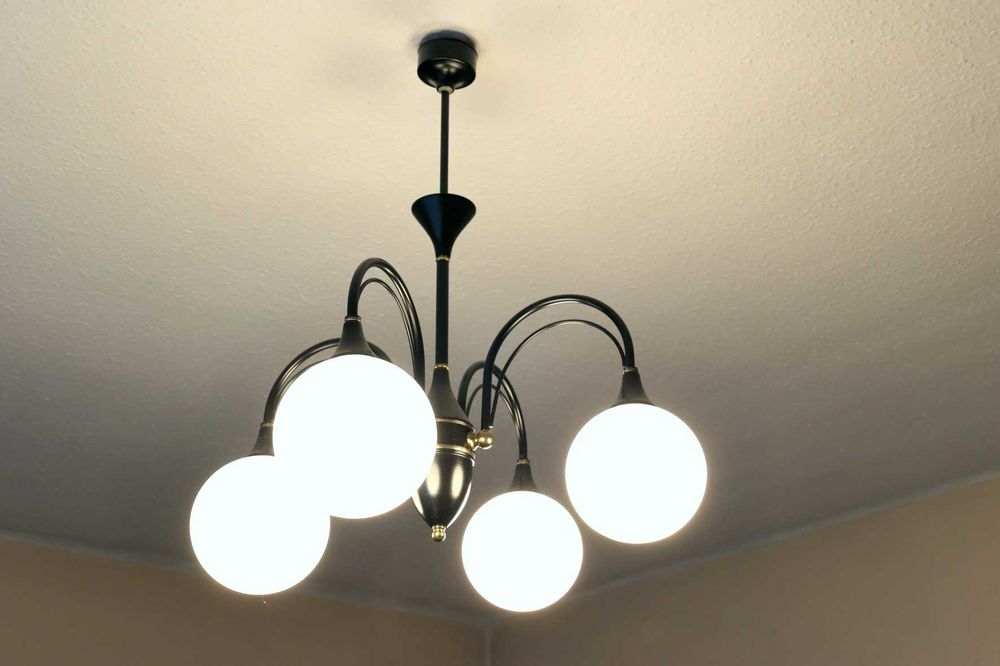 Lampa wisząca sufitowa JUPITER – Cztery szklane kule 14cm Stan BDB