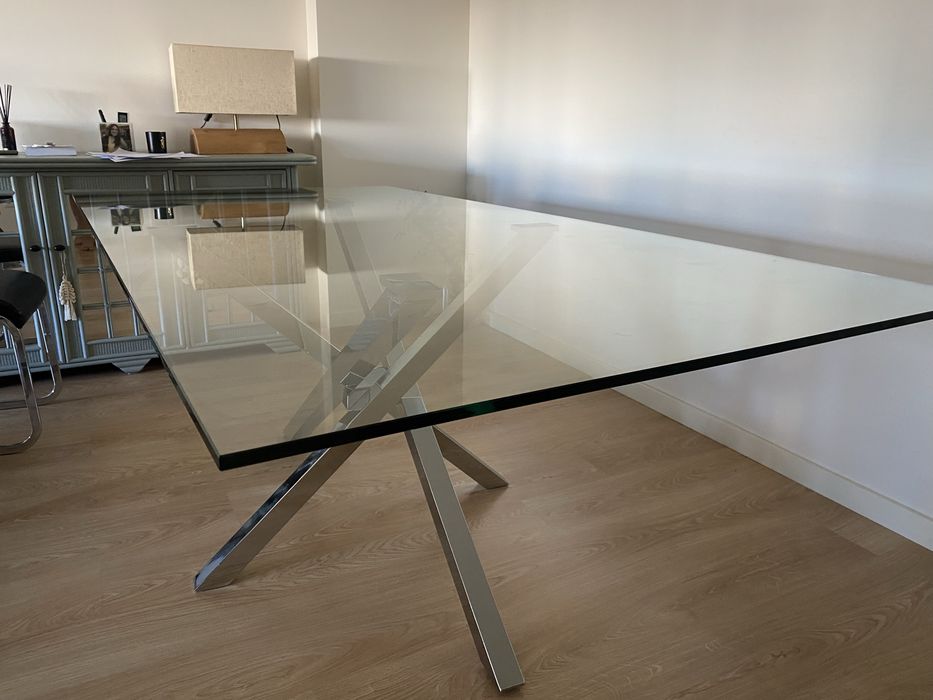 Mesa de jantar Vidro com 8 cadeiras