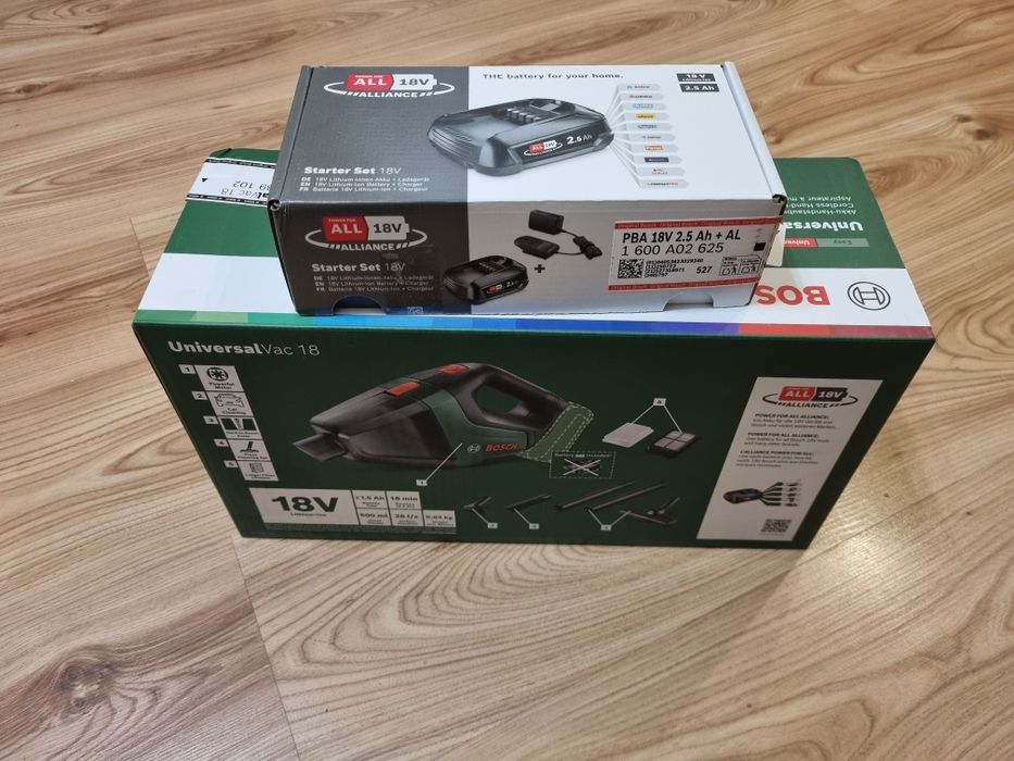 Odkurzacz Bosch UniversalVac 18 akumulator ładowarka