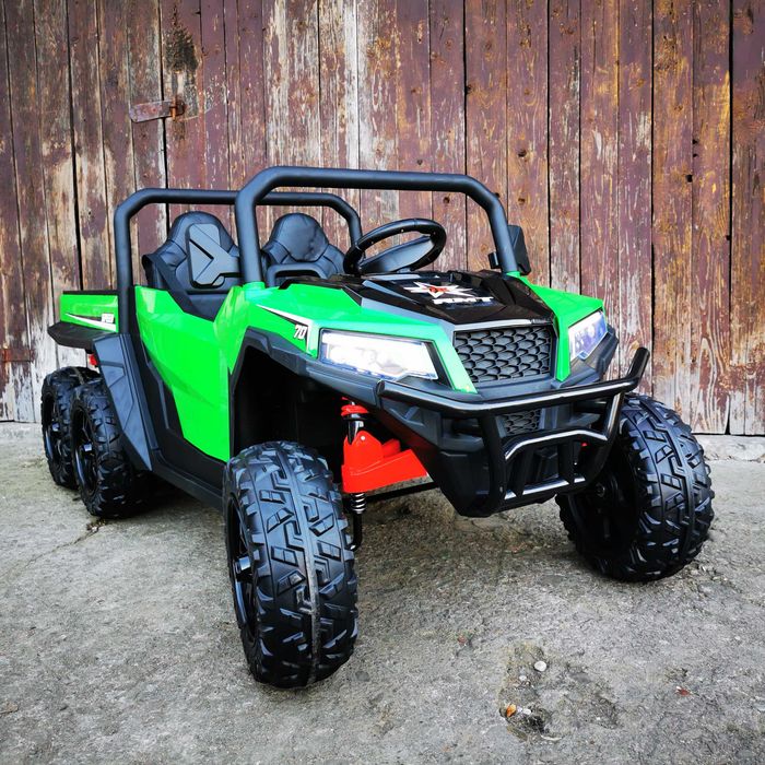 UTV GATOR JOHN DEERE 24V 800W 6x6 Elektryczny Wywrotka Auto Akumulator DUMPER 2 DZIECI