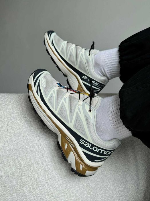Кросівки Salomon XT-6 S/LAB Premium Beige/Blue/Gold