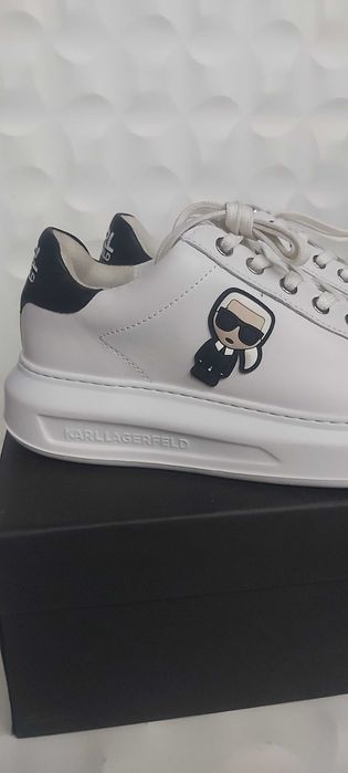 NOWE ORYGINALNE sneakersy białe KARL LAGERFELD trampki 37