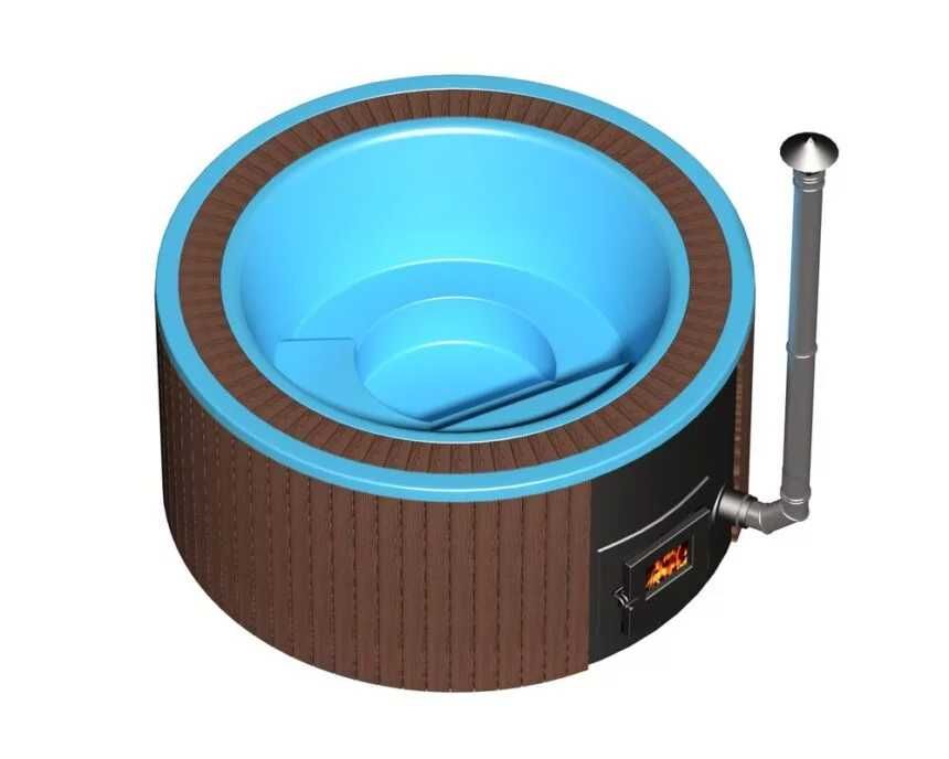 Купіль, чан на дровах Міраж з внутрішнім котлом