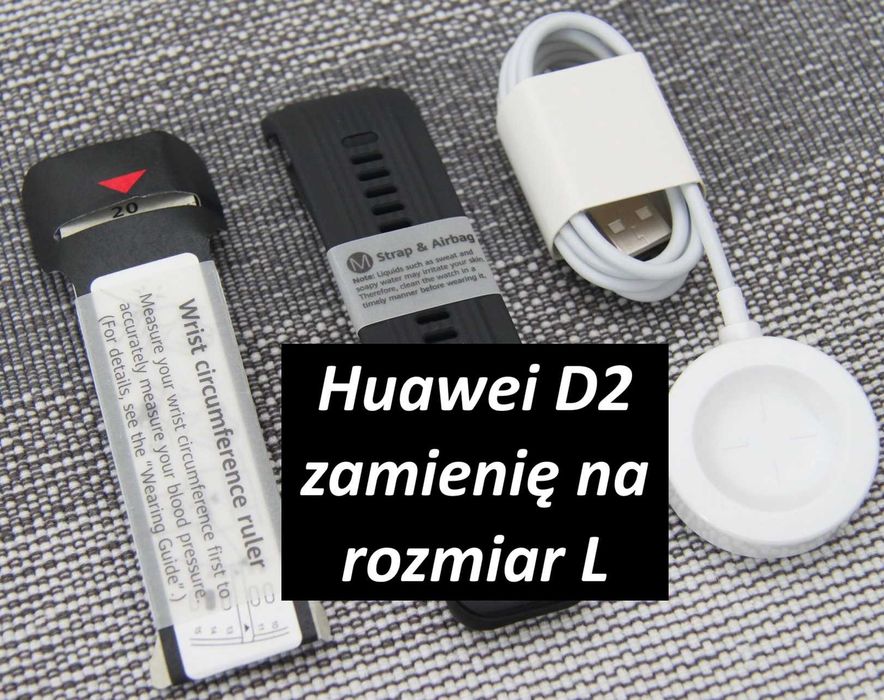 Zamienię pasek M HUAWEI WATCH D2 - Czarny na rozmiar L