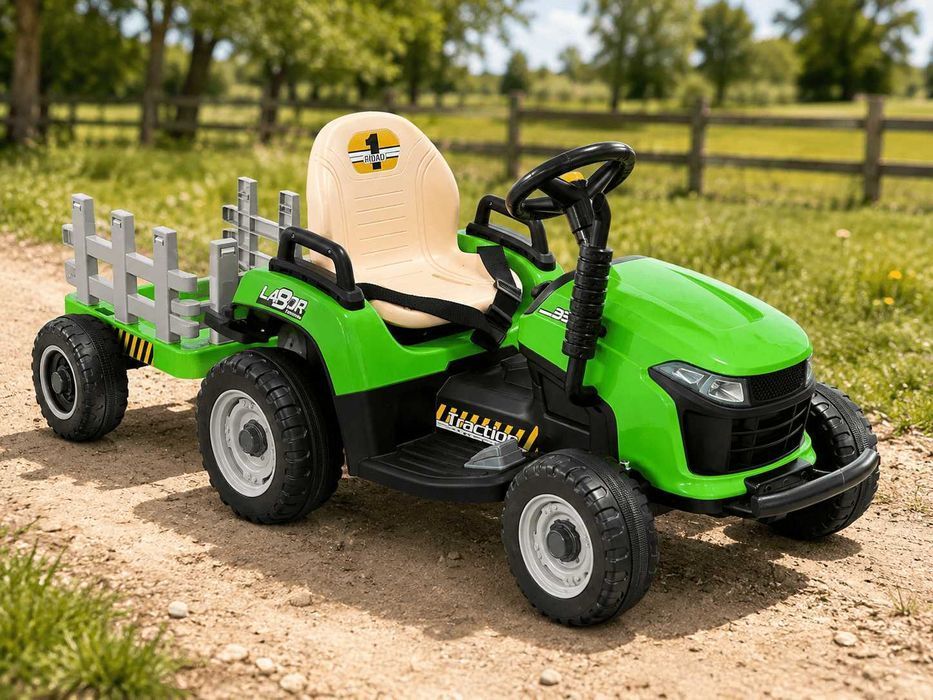 TRAKTOR Z PRZYCZEPKĄ na Akumulator | Światła LED | DUŻY | Pilot dla Rodzica | Najnowszy model HIT