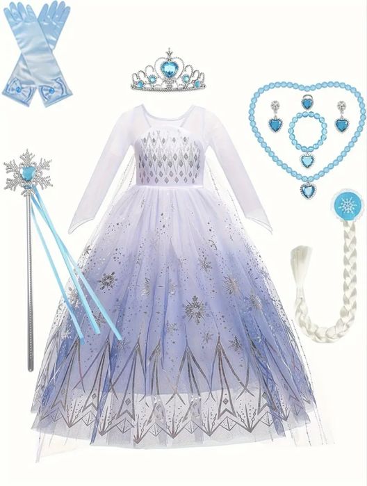 Сукня Ельзи 3-10р. біла костюм ельза 100 104 110 116 120 122 128 р.