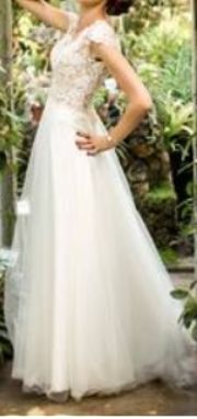 Rustykalna suknia ślubna na wzór Anny Kary