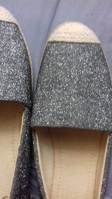 baleriny szare błyszczące roz. 40