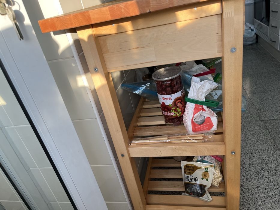 Carrinho de cozinha, bétula, 100x43 cm FÖRHÖJA ikea