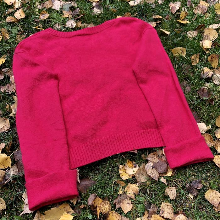 Ciepły sweter różowy z nietoperzem rozmiar 38.