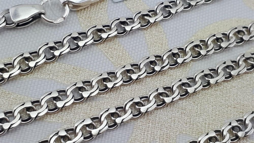 Чоловічий срібний ланцюжок Бісмарк. 925 проба, 13 грам Цепочка срібна