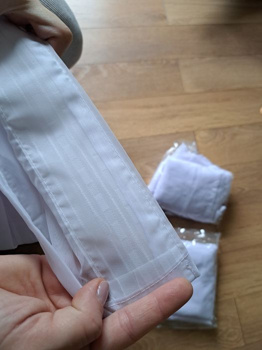 Zasłony nowe białe na taśmie 3 sztuki