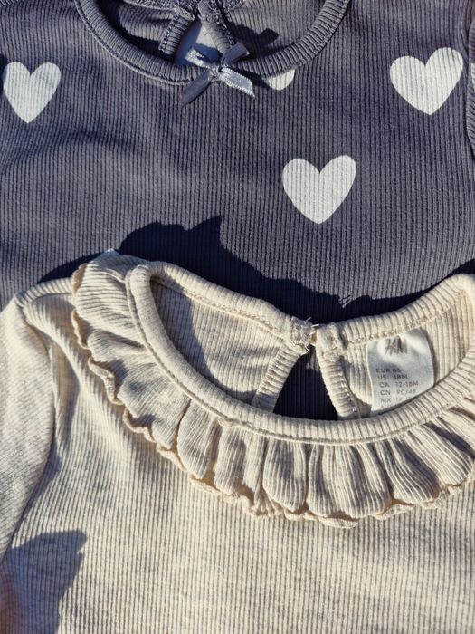 Базові кофтинки у рубчик для дівчинки h&m 86,92,98,104