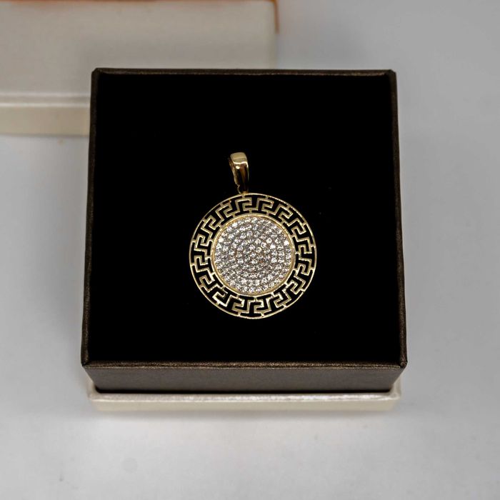 złota zawieszka 585 2,71 gram motyw grecki 3cm NOWA WYSYŁKA GRATIS