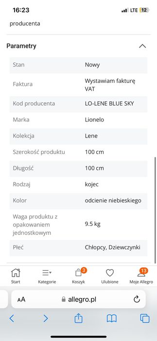 Kojec lionelo dla dzieci