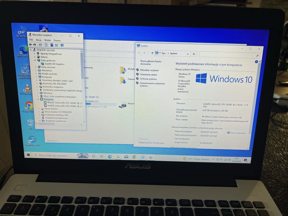 Laptop asus r515m, 4gb ram, dysk ssd, procesor intel. Gotowy do pracy!