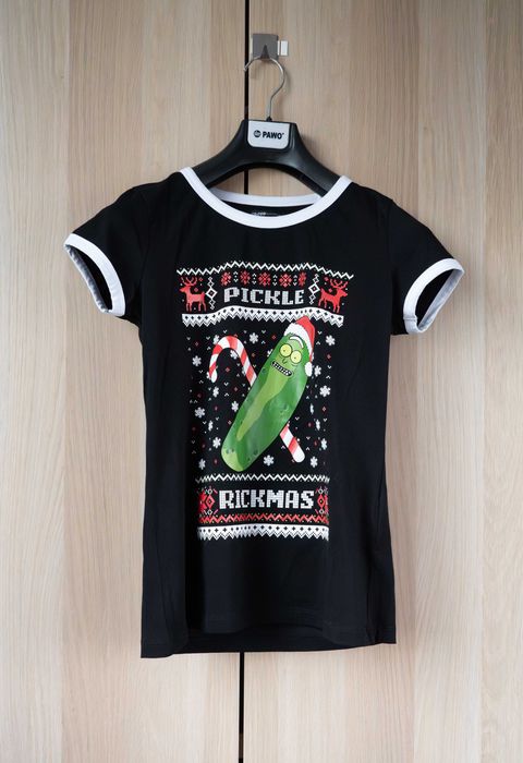 Świąteczna koszulka damska Cropp Rick i Morty Pickle Rick  L