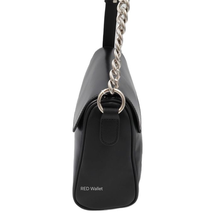 Сумка жіноча шкіряна чорна leather 311 Сумка женская кожаная черная