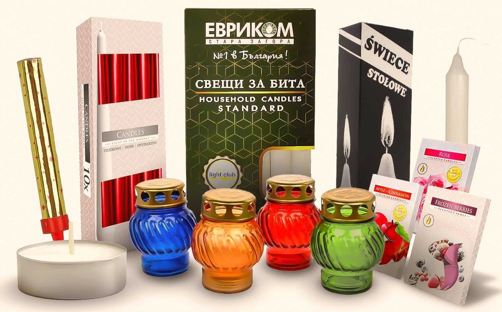 Свічки побутові, святкові, ароматизовані, лампади