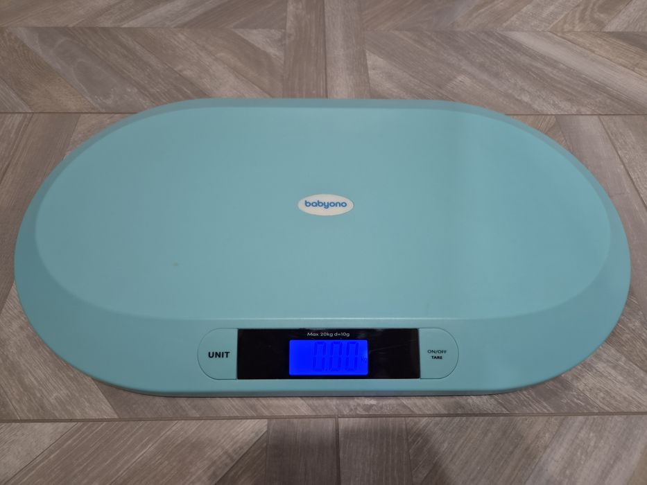 Waga niemowlęca Babyono 612/01 do 20 kg – miętowa, sprawna