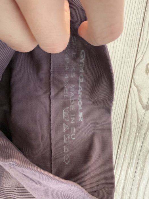 Legginsy Gym Glamour liliowe fioletowe xs siateczka