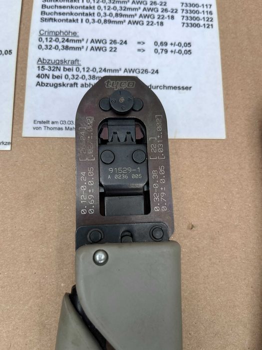 Zaciskarki Tyco CERTI-CRIMP Premium • AWG 22–10