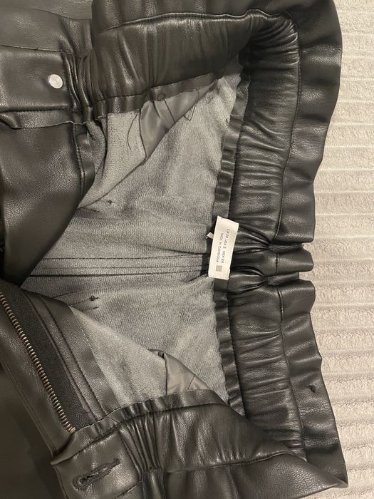 Шкіряні брюки ZARA утеплені