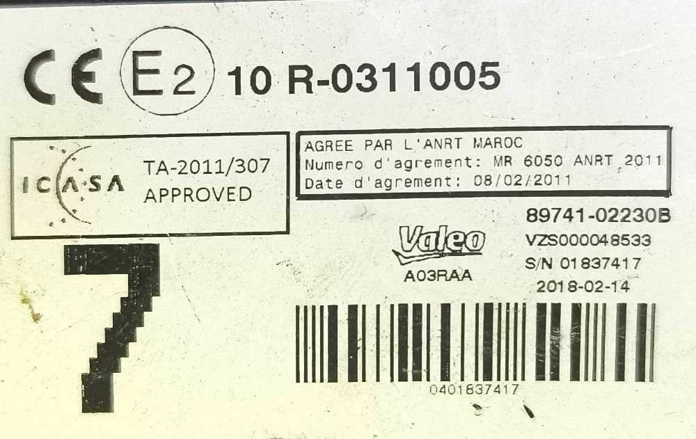 Módulo Electrónico 89741-02230B - TOYOTA VERSO