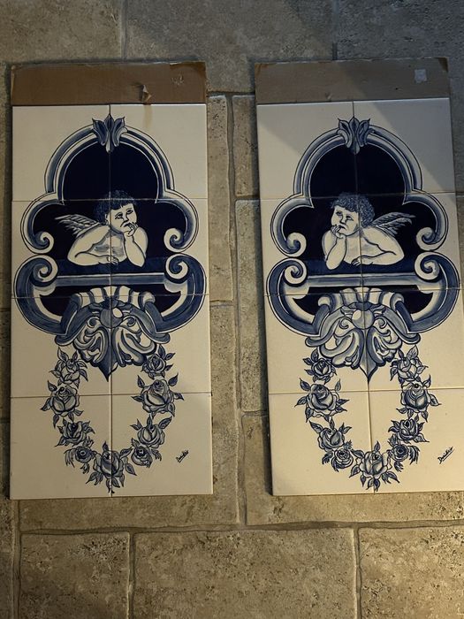 Azulejos pintados à mão. (30x60 cm)