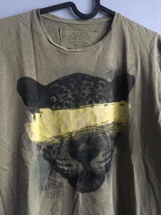 Zielony t-shirt Zara 140