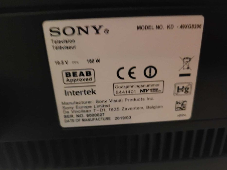 Smart Telewizor Sony 49" 4K Google android WiFi BT + uchwyt Sony