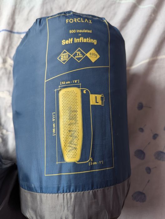Самонадувающийся коврик Forclaz MT500 Insulated (L) Decathlon