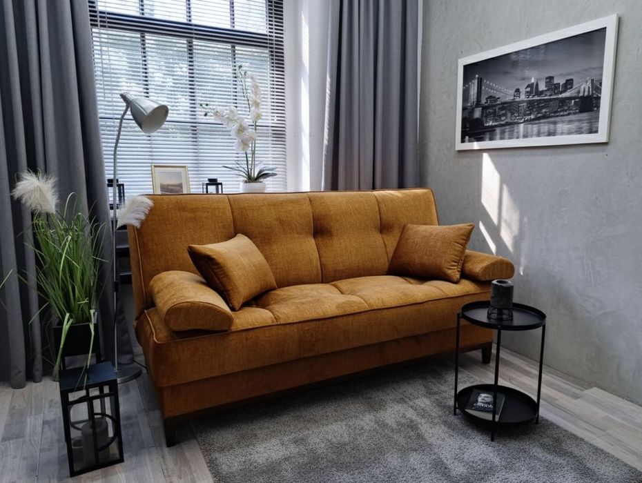 Kanapa wersalka  sofa rozkładana Sofia welur sprężyny