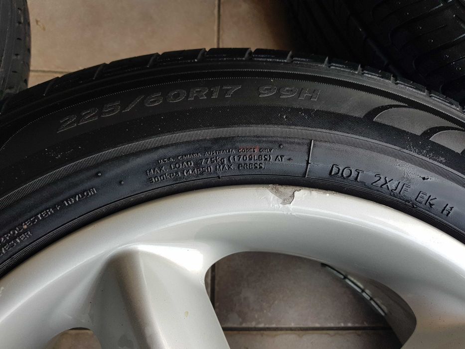 Koła felgi do VW Transportera T5 T6 Caravelle 7,5x17 et40 5x120 opony Hankook 225/60/17 7-7,5mm Multivan