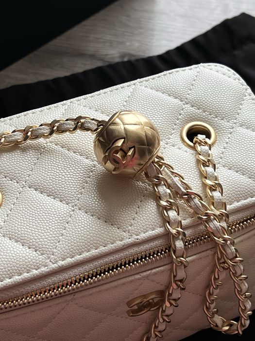 Женская сумка кожанная Chanel Beige Полный комплект
