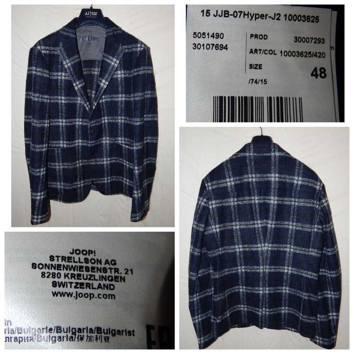 Пиджак блейзер в клетку JOOP! Jeans Slim Fit