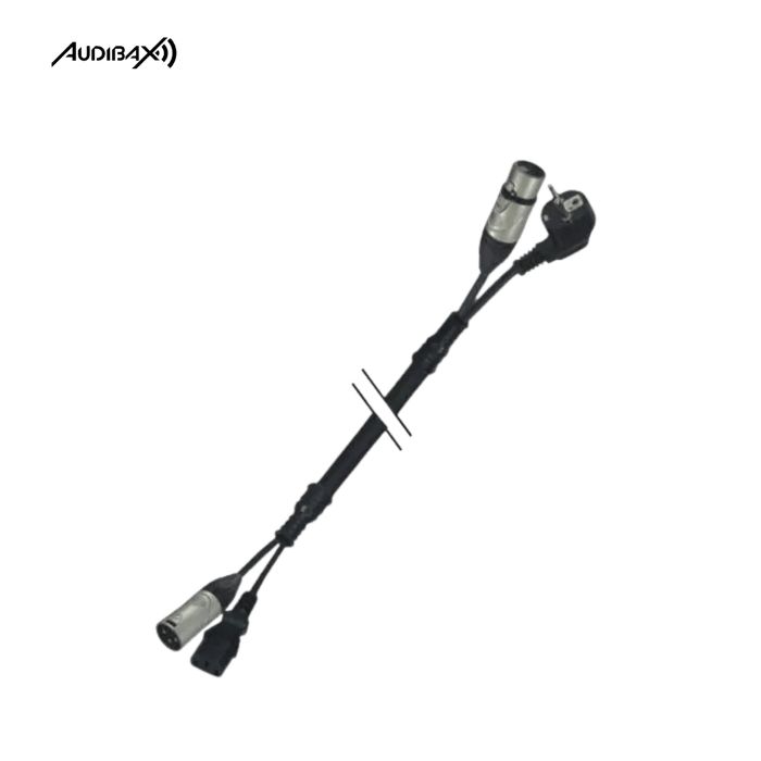 Audibax MCXXP20 XLR macho para XLR fêmea 20 metros + 220 V