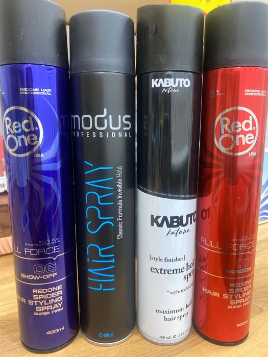 4 Laca em Spray diferentes marcas