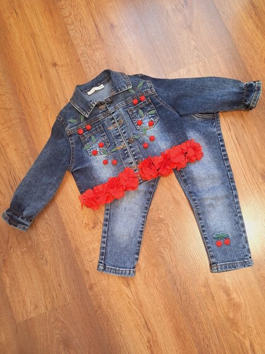 Джинсовий костюм на 2 роки, стан нового, 92 розмір