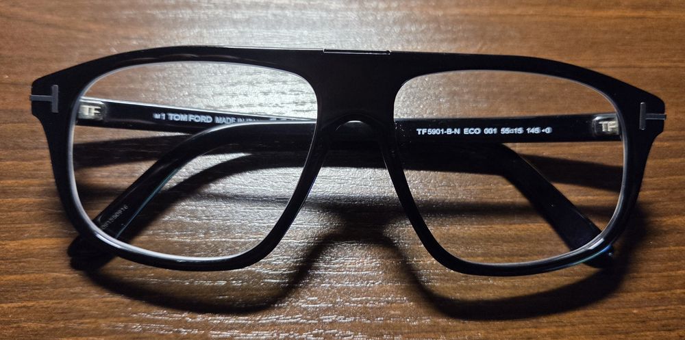Okulary Tom Ford TF5901 B N  ECO 001 *55-15, 145, czarne, stan idealny