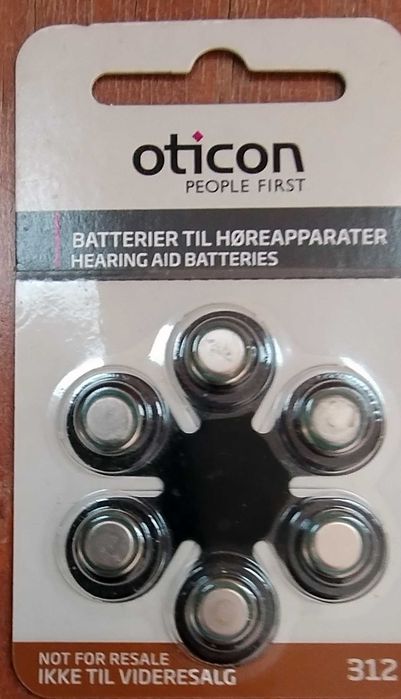 Батарейки для слухового аппарата Oticon 13 312