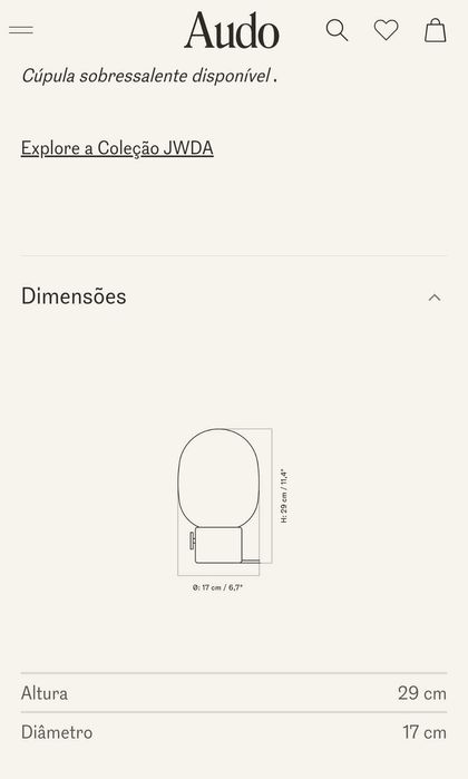 Candeeiro de mesa Audo