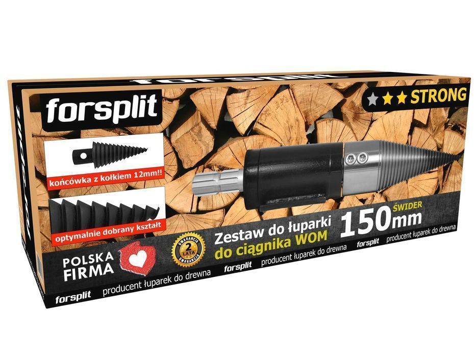 Promocja! - ŁUPARKA / ŚWIDER DO DREWNA 150mm do ciągnika (WOM)