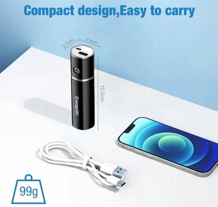 Powerbank EnergyQC 5000 mAh czarny