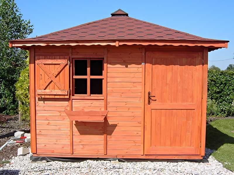 Domek Narzędziowy 3x3 4-spad Drewniany Producent Impregnacja Podłoga