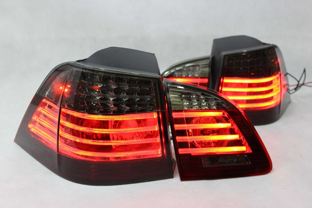 Lampy tył tylne BMW E61 04-07 LCI look TOURING LED NEON Red Smoke