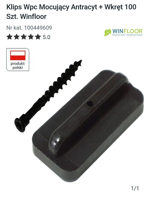 Klipsy mocujące wpc 100 szt.