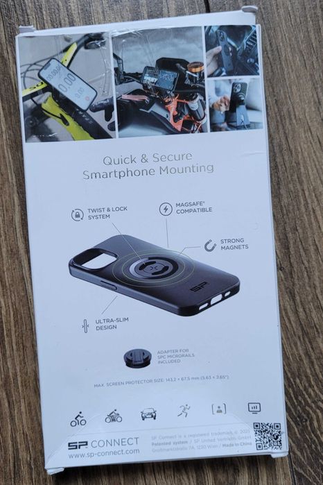 etui plecki SP Connect phone case iPhone 15 czarne Magsafe SPC+ BDB defekt
